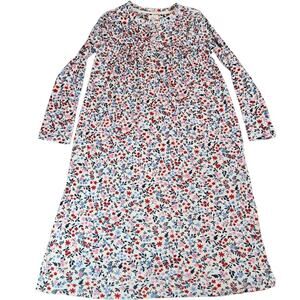 Aria Collection‎ floral sleep dress Sz Sm 4-6 Long Sleeve Stretch Knit nightgown